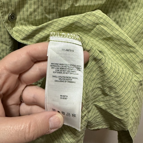 Columbia Men's Shirt Button Up Short‎ Sleeve Green Plaid Size XL - Picture 5 of 6